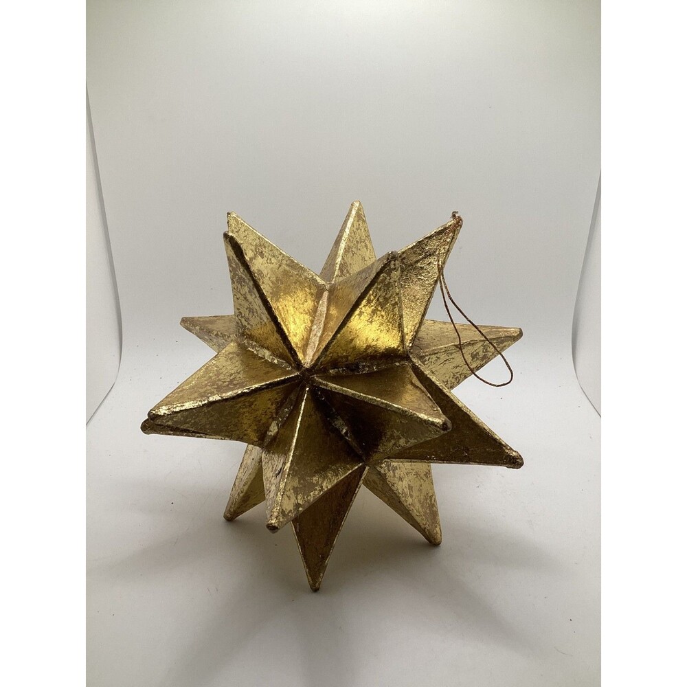 MCM Paper Mache Gold 20 Star Points 7 in